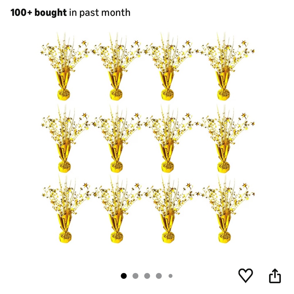 Gold Starburst Table Centerpiece